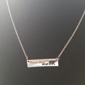 Mama bear with two Cubs necklace